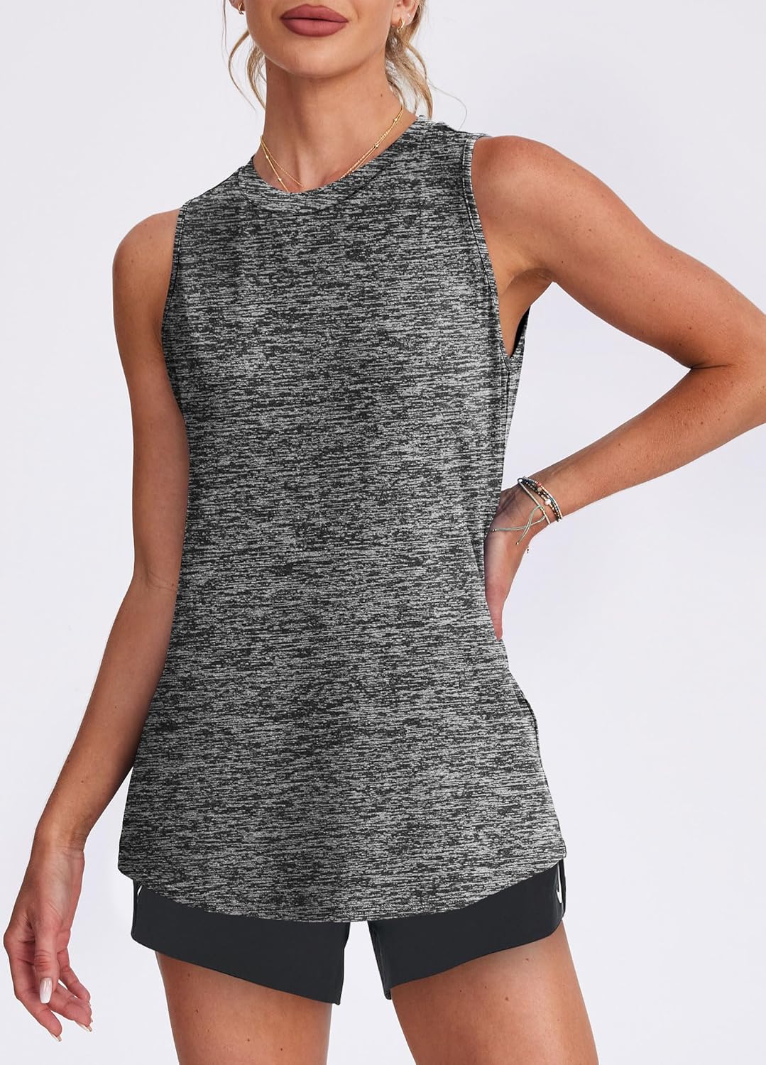 Skiennix Women's Workout Tank Tops - Lightweight Sleeveless Athletic Shirts for Yoga & Running