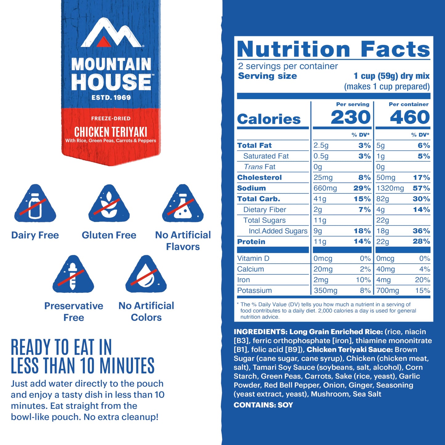Mountain House Freeze-Dried Dinner Entree | Backpacking Meals for Camping and Hiking, 4 Servings, 30-Year Shelf-Life, 2-Pack