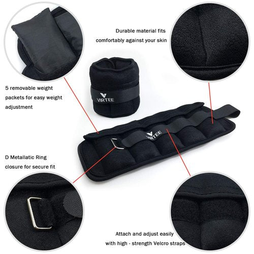 Adjustable Ankle Weights, 3/7/10 Lbs Pair Arm Leg Weights Set for Men and Women, Weighted Ankle Weight for Jogging, Walking, Gymnastics, Aerobics, Physical Therapy