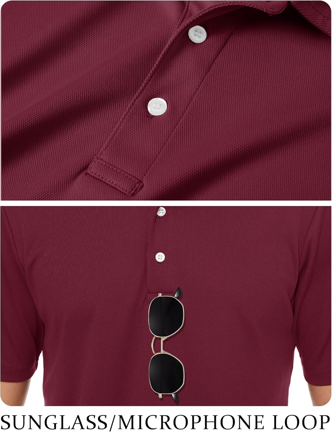 TACVASEN Men's Golf Shirt - Dry Fit Performance Polo with Collar | Short Sleeve, Comfortable Fit