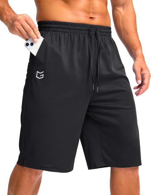 G Gradual Men's Athletic Shorts - Lightweight Quick-Dry 11" Basketball Shorts with Pockets