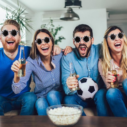 Relaxweex 16 Pair Basketball Soccer Baseball Sunglasses Sport Sunglasses Team Gift Bulk for Players Goodie Bag Fillers(Soccer)