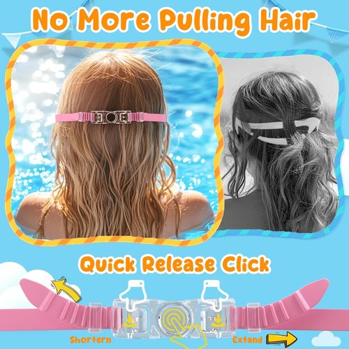 COOLOO Kids Swim Goggles - Anti-Fog, UV Protection, Wide View, No Leak Design | 2 Pack for Ages 4-16