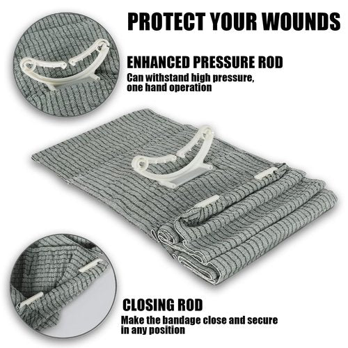 KIWAEZS Israeli Style Emergency Bandage - 6 Inch, Sterile Vacuum Sealed - Combat Tactical First Aid Kit IFAK Supplies - Compression Trauma Wound Dressing, 6 Count