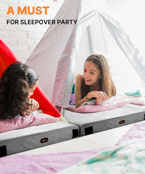 GAIALOOP 4 INCH Extra Thick Memory Foam Camping Mattress, 30D Foam Camp Pad for Car Tent Cot, Roll Up Mattress for Guests Sleepovers RV Truck Camper[Cot:72 * 24 * 4"]