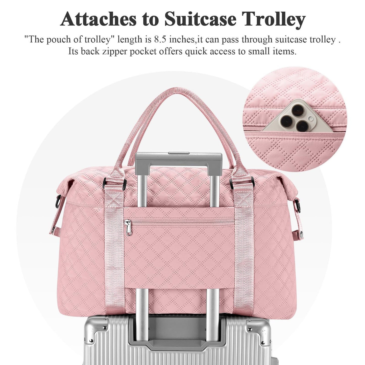 Travel Duffel Bag,Overnight Weekender Bags for Women with Wet Pocket