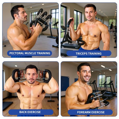 BestYiJo Twister Arm Trainer - Adjustable Resistance (83-132lbs) with Triple Spring System | Arm Exercise Equipment for Home Gym & Upper Body Workout | Chest & Forearm Strengthener