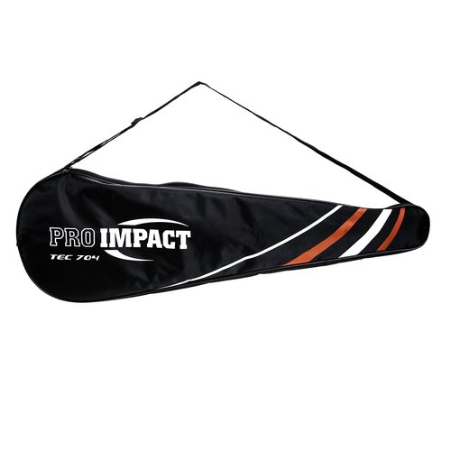 PRO IMPACT Graphite Carbon Fiber Squash Racket with Carry-On Cover & Durable Strings - Full Size Lightweight Racquet for Men & Women - Designed for Enhanced Control Skill Levels