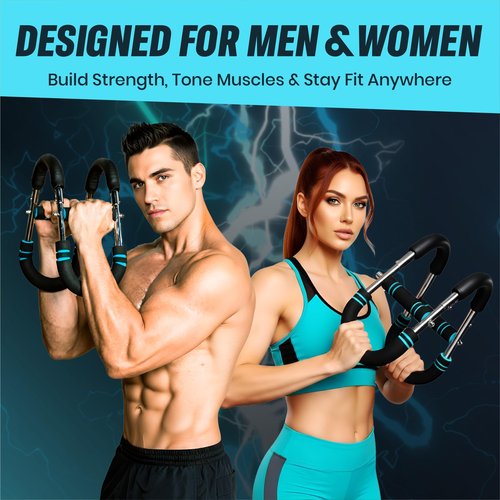 DUNOXA Chest Workout Equipment - Twister Arm Trainer, 30/45/60LB Fitness Equipment, Home Gym Accessories for Men & Women, Forearm Strengthener at Home Workout Equipment