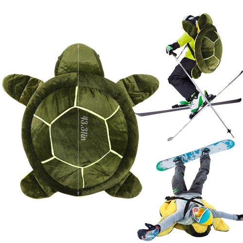 Hoemwarm Giant Turtle Butt Pad Cute Protection Hip Butt Pad Protective Gear for Skiing 43.31inch Large Size Turtle Protective Gear for Adults Protection