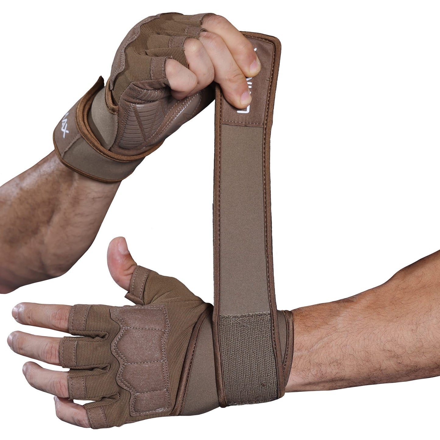 LiMMAX Padded Weight Lifting Gloves for Men Women - Full Palm Protection & Silicone Grip, Built-in Wrist Wrap Support for Cross Training Gym Workouts