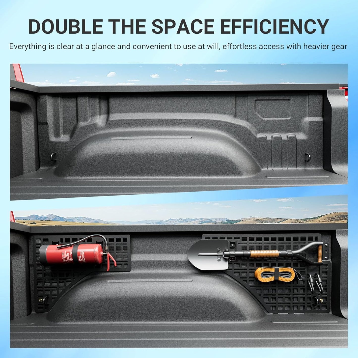 SZYANG 5.7FT Molle Panel System - Compatible Replacement for 2019-2026 Dodge RAM 1500 Accessories