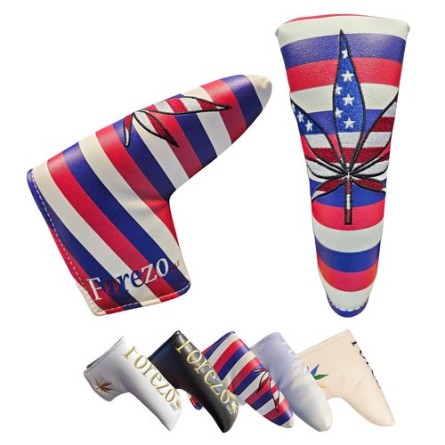 Fore-20 Golf Putter Headcover Green Lifestyle – Banger Magnetic Blade Cover with Soft Lining Padding – Leatherette Club Cover Fits Most Standard Putters – Snug & Style-Forward Head Cover