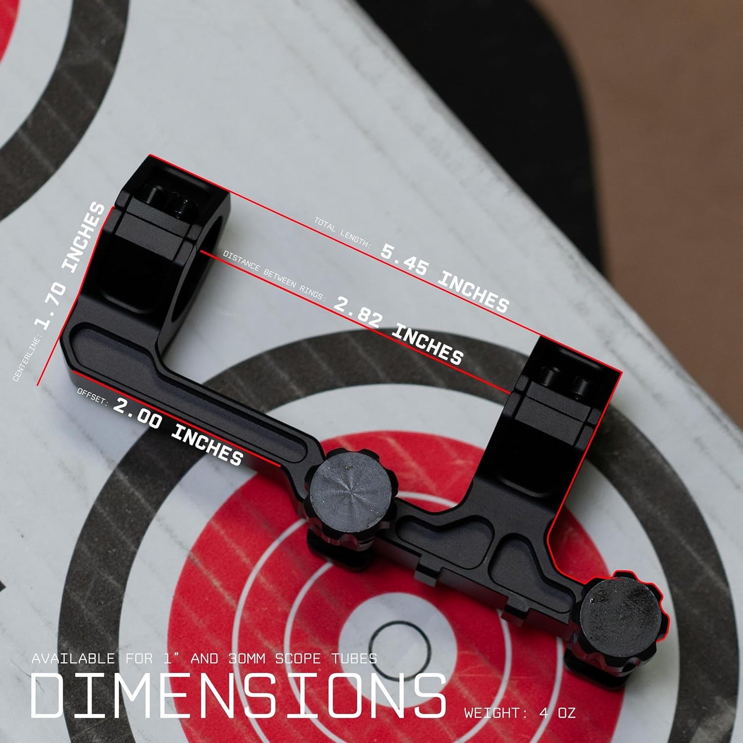 Monstrum Grimlock Series LPVO Scope Mount - Durable, Lightweight Design for Precision Shooting
