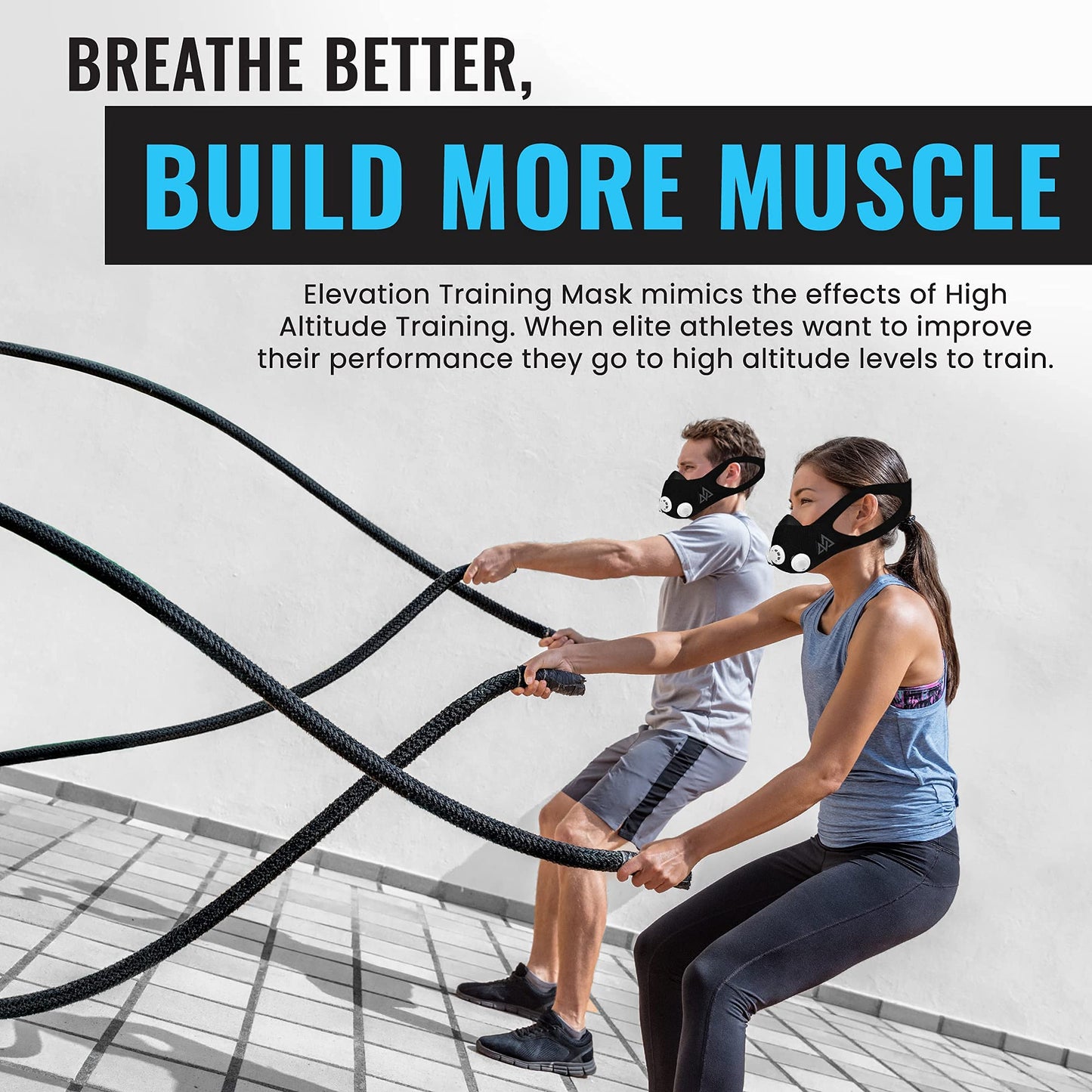 TRAININGMASK - Elevation Training Mask 2.0 BlackOut - Fitness Mask, Workout Mask (Small)