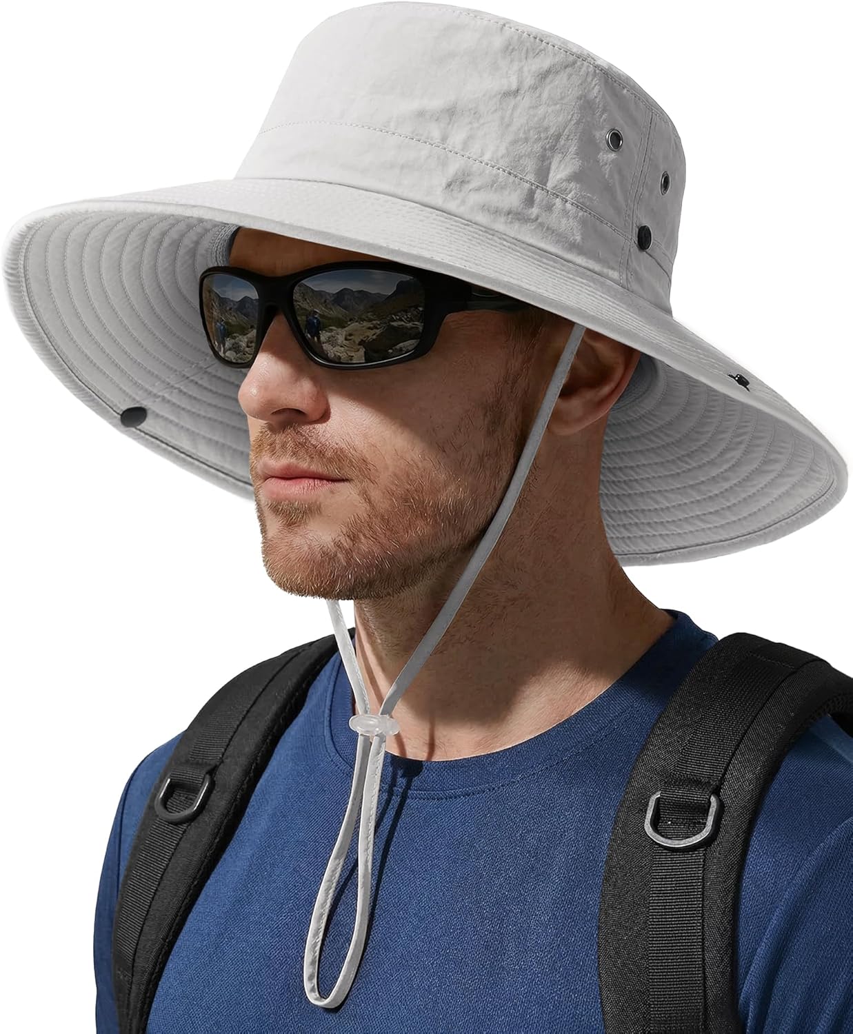 Skiennix Men's Fishing Hat - Wide Brim Sun Protection Bucket Hat for Summer Outdoor Activities