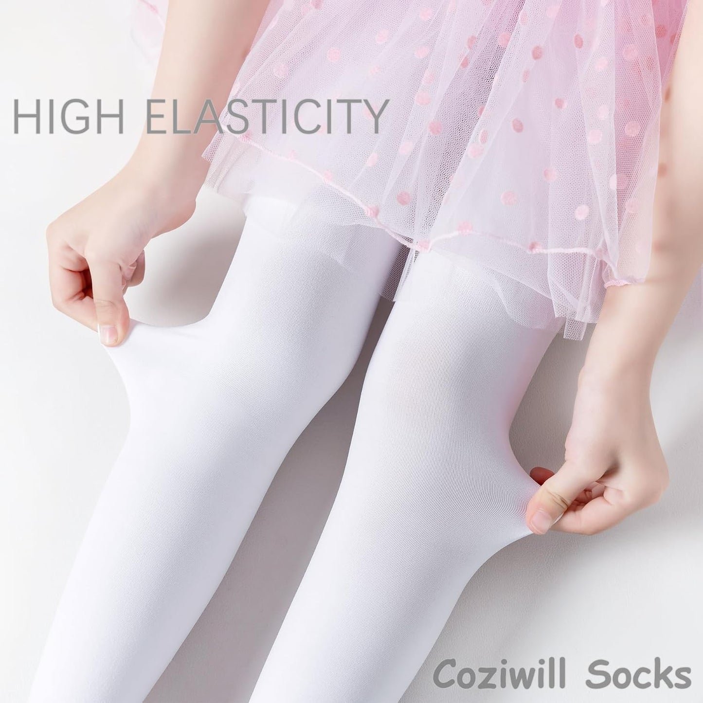 Skiennix Ballet Tights for Girls - Soft Microfiber Footed Dance Leggings | Comfortable Fit