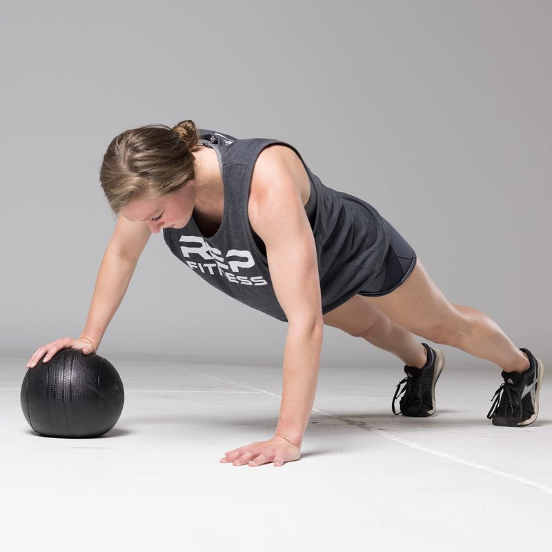 REP Weighted Slam Balls | 15 lb | Exercise and Fitness Balls for Strength Training, Soft Rubber Grip, Non-Bounce Medicine Ball | Crossfit, Home Gym, Fitness, and Core Workouts | Black