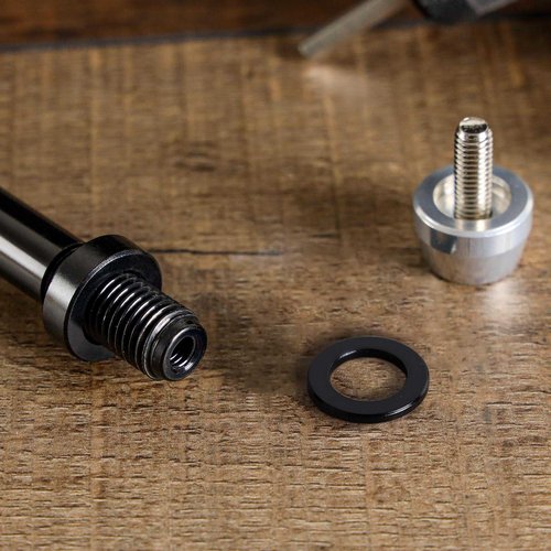 CyclingDeal Trainer Thru Axle - Bike Bicycle 12mm Rear Wheel Skewer for Indoor - Length 160mm to 172mm - Thread Pitch: M12 x P1.5 Spacers - 2.5mm/6mm Included