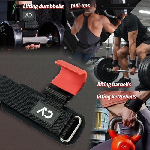 Heavy Duty Steel Weight Lifting Hooks by [Brand Name] - Neoprene Padded Wrist Straps for Secure Grip | Ideal for Deadlifts, Pull Ups & Strength Training