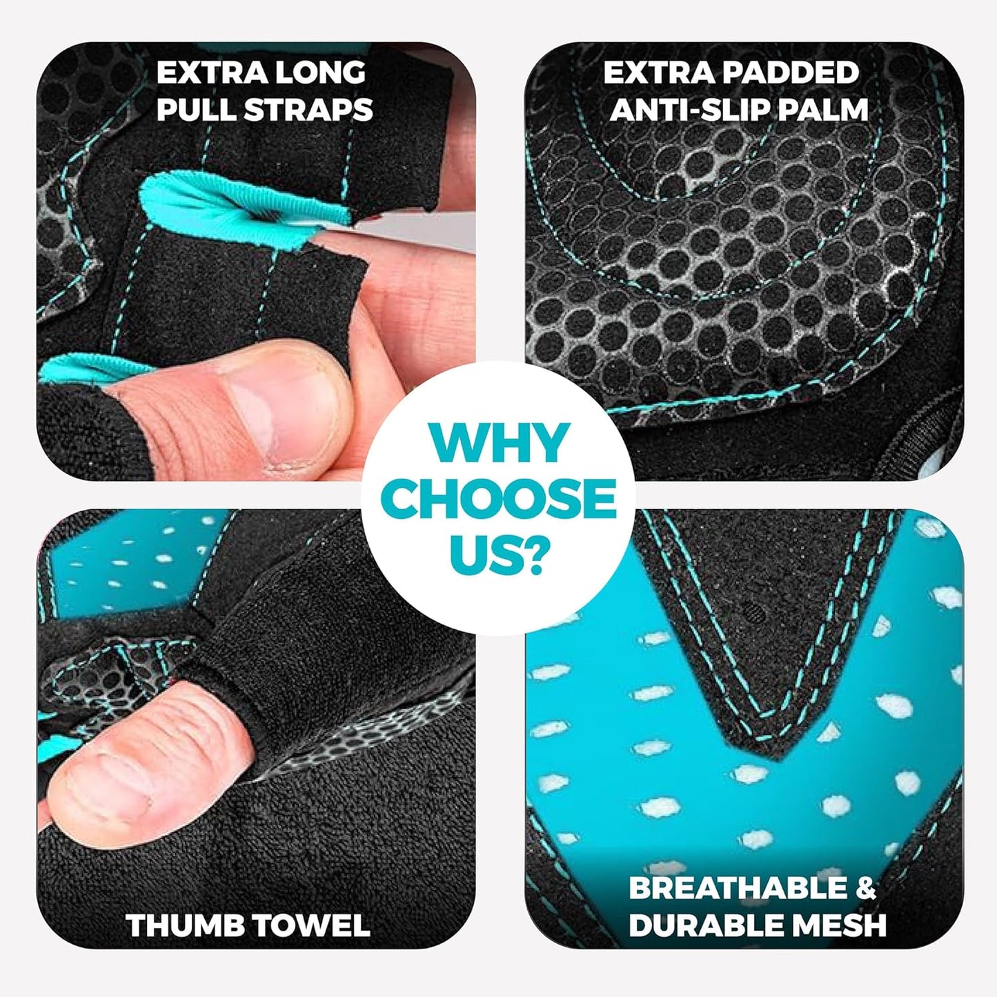 MhIL Workout Gloves for Men - Enhanced Grip Gym Gloves with Wrist Wraps for Optimal Performance and Safety