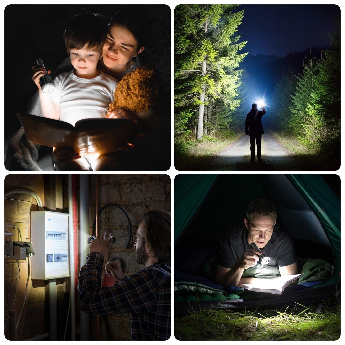 WdtPro Rechargeable Flashlights High Lumens, 2000mAh Super Bright LED Flashlight, Metal Pocket Flash Light Small EDC Flash Light for Home Camping Fishing Hiking