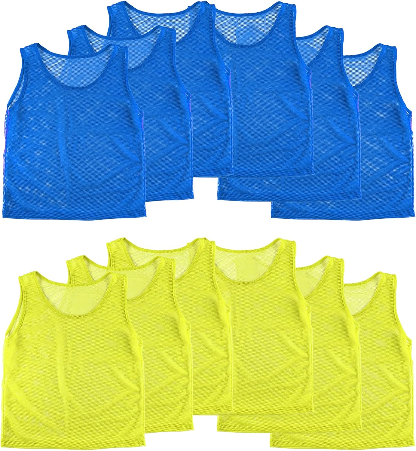 Super Z Outlet Pinnies Scrimmage Vests - Lightweight Practice Jerseys for Kids & Teens