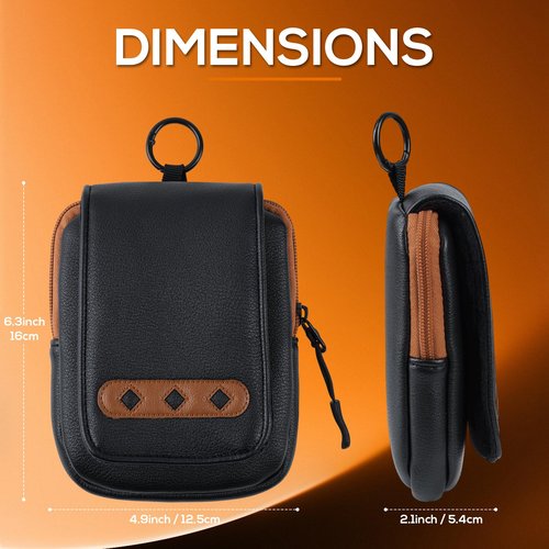LZFAN Golf Rangefinder Case Premium Leather for Bushnell Callaway Waterproof Universal Range Finder Carry Bag for Most Brands Rangefinders Magnetic Close