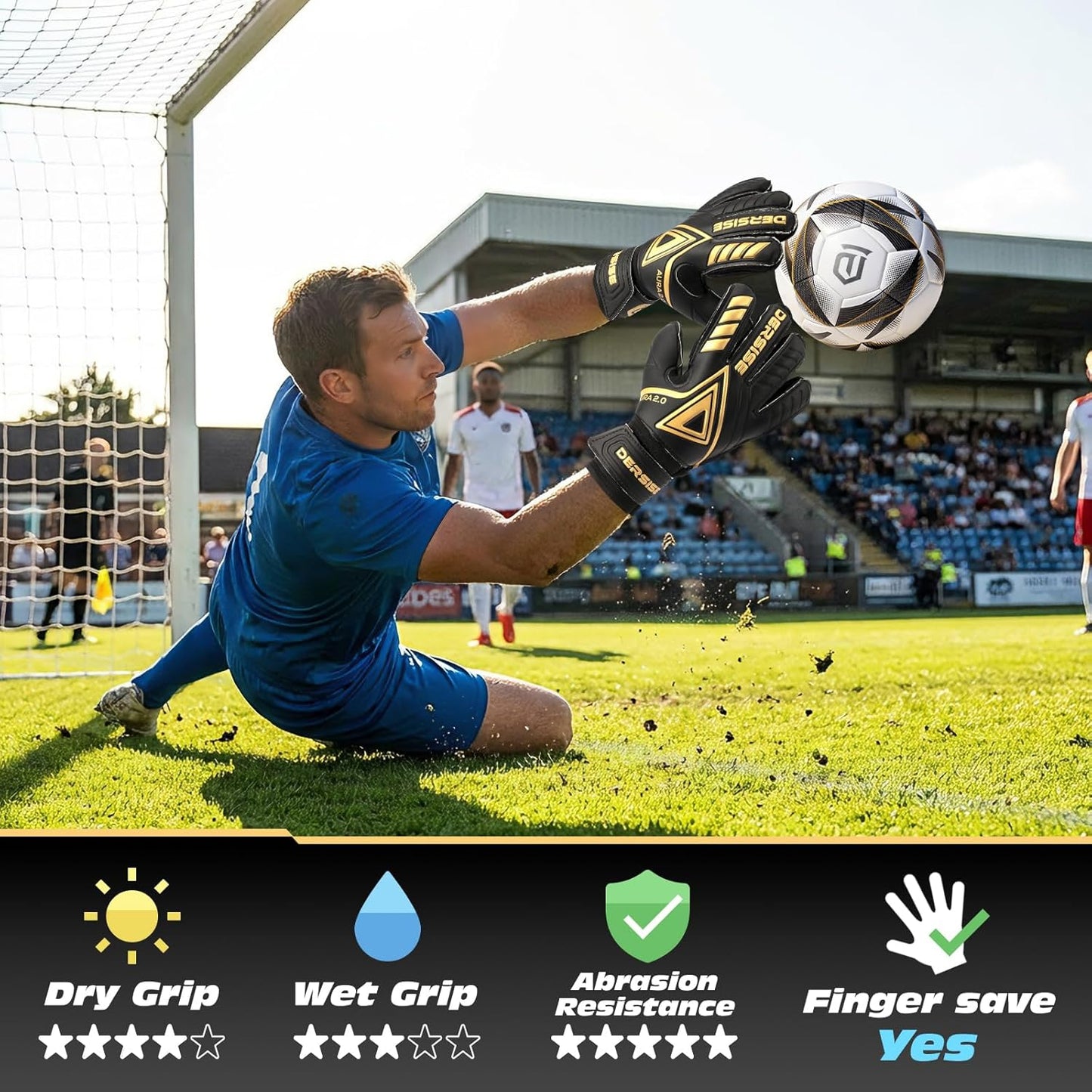 Regine Switzerland Goalkeeper Gloves - Premium Anti-Slip Grip & Finger Protection for All Weather | Kids & Adults