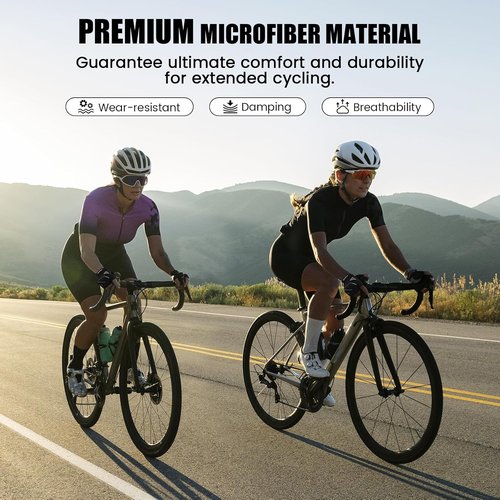 ATERCEL Cycling Gloves - Padded SBR for Comfort | Breathable & Elastic Fit for Men & Women