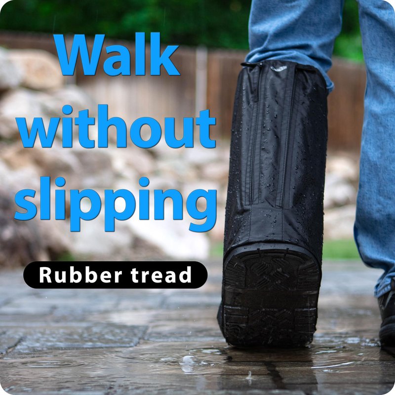 Omeer Water Resistant Walking Boot Cover for Medical & Orthopedic Boots With Anti-Slip, Heavy Duty Sole, Rain & Snow Resistant Medical Boot Protection (Large)
