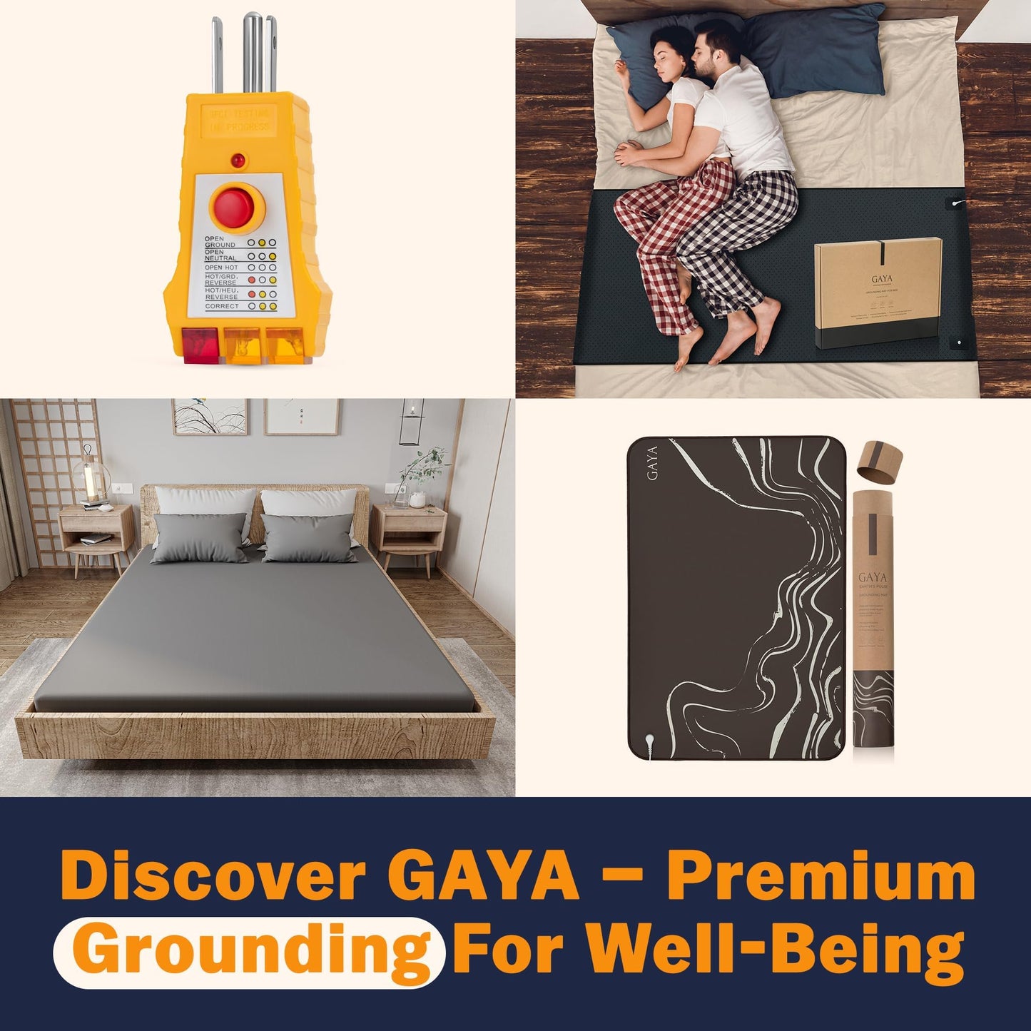 GAYA Conductivity Tester for Grounding Products – Instant Result, Easy to Use Conductivity Tester for Earthing Mats, Sheets & Wristbands – Portable & Reliable Ground Earthing Test – Battery Included