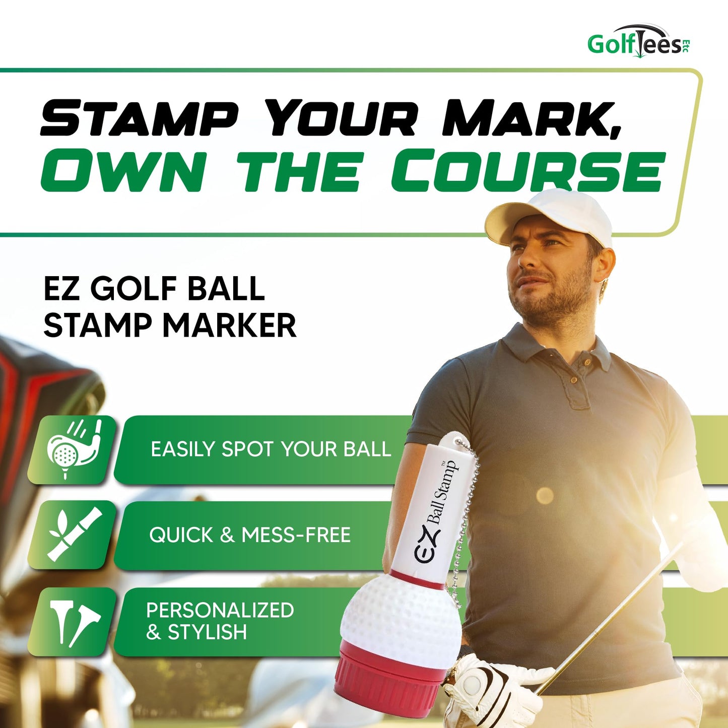 EZBallStamp Golf Ball Stamp Marker (Black Cat)