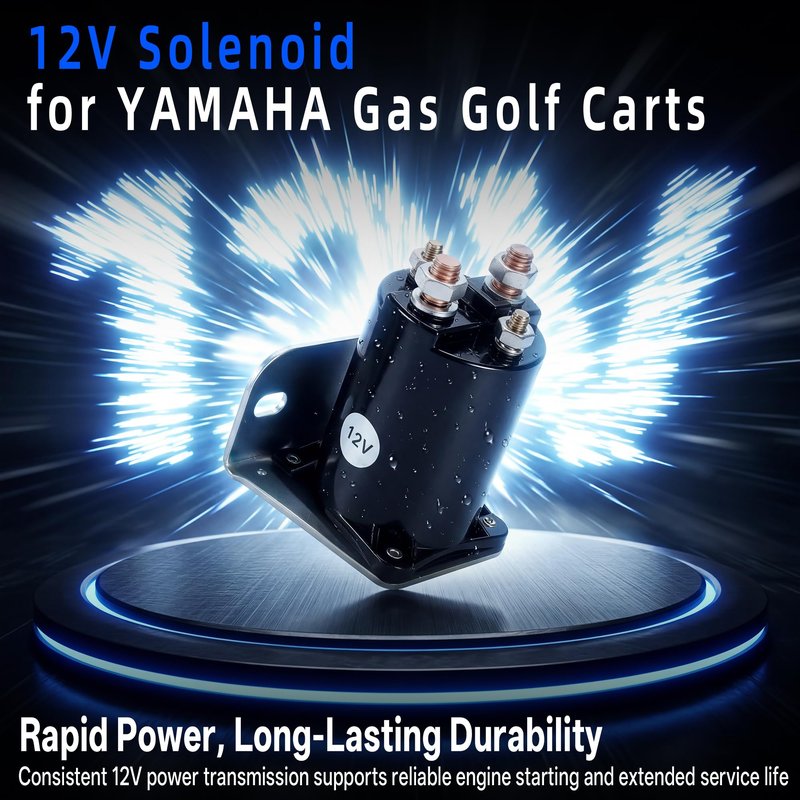 Mixopoly Golf Cart Solenoid Assembly 12V 4 Terminal 200A for Yamaha G2, G8, G9, G11, G14, G16, G20 4-Cycle Gas Golf Cart 1985-2002, Replaces OEM JF2-H1950-00-00, JR3-H1950-00, J38-81950-01