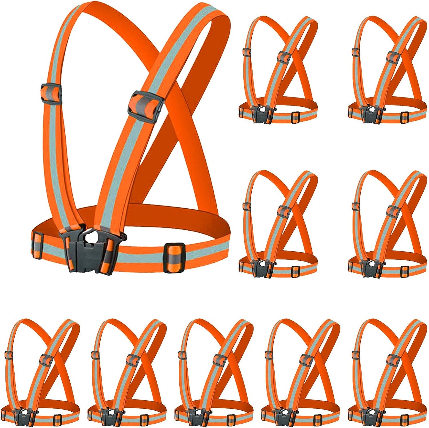 Skiennix Reflective Running Vest - High Visibility Safety Straps for Enhanced Visibility | Lightweight Design