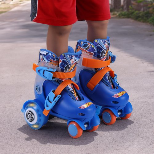 Hot Wheels Kids Trainer Skates - Light Up Wheels, ABEC 5 Bearings, Durable PVC Material, Foam Shoe Lining, Perfect for Active Fun and Adventures, US Size 9-12