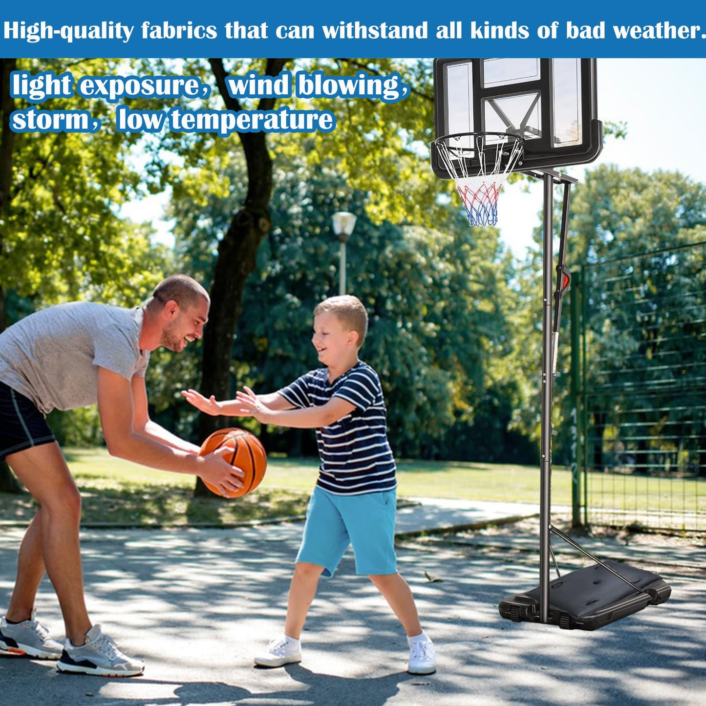 Portable Basketball Hoop Sandbag Heavy Duty Weighted Base Anchor for Basketball Hoops Base Weights Bag Waterproof Dustproof PVC Waterproof Weighted Bottom Anchor Stand Sand Bag Hold 120lbs with Funnel