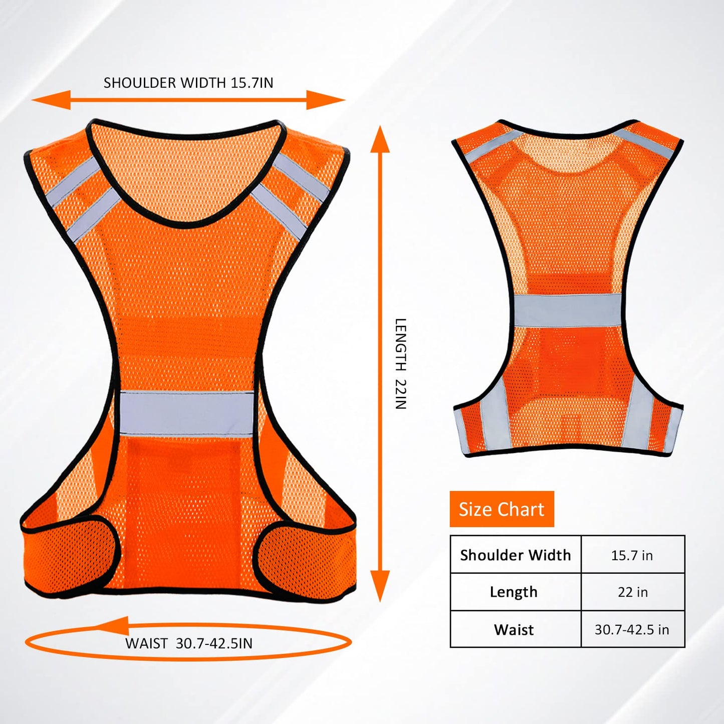 TCCFCCT Reflective Safety Running Vest for Men Women Running Gear for Walking at Night
