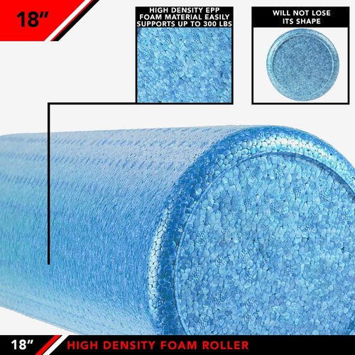 JFIT High Density Foam Roller - EPP Deep Tissue Massage Tool for Muscle Recovery & Myofascial Release