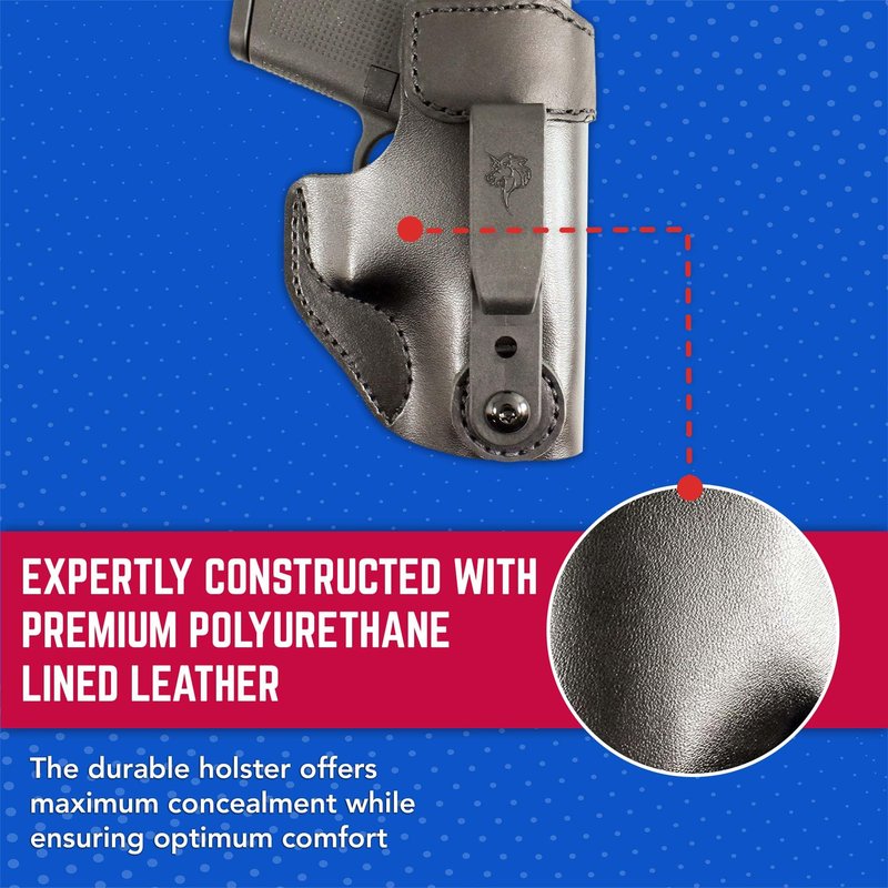 DeSantis Sof-Tuck 2.0 IWB Holster - Concealed Carry Holster, Compatible with GLOCK 43, 43X - Kahr K9, K40, P9, P40, MK9, MK40, PM9, PM40 - KelTec P11, P40, PF9 - Right Hand Draw, Black