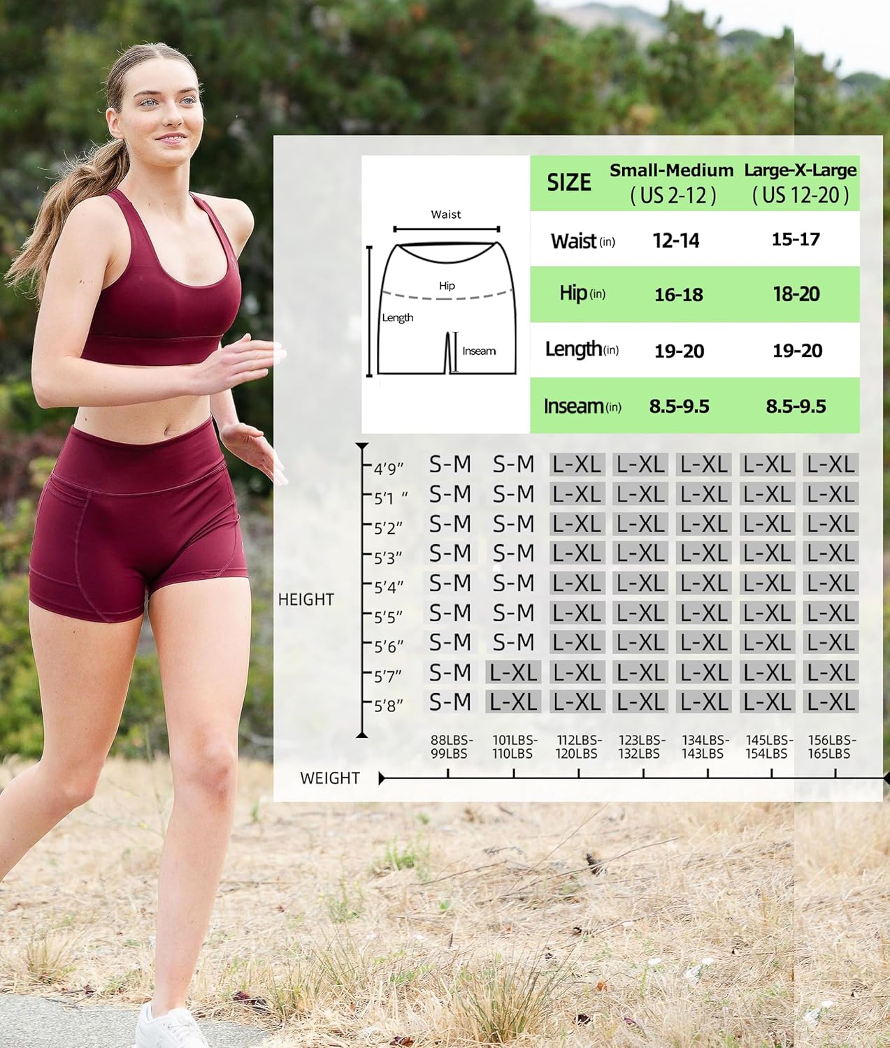 NEW YOUNG Biker Shorts for Women - High Waisted Yoga Shorts with Pockets | Tummy Control, 5"/8"