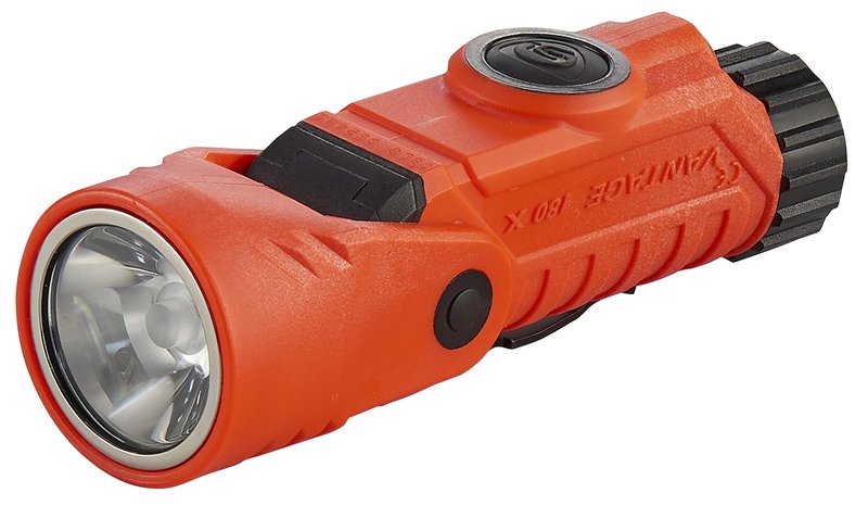 Streamlight 88911 Vantage 180 X USB 250-Lumen 7,200-Candela Helmet Mounted and Right Angle Firefighter LED Flashlight with Helmet Bracket, Orange