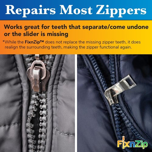 FixNZip Zipper Repair Kit Bundle - Universal No-Sew Slider Replacement | Instant & Reusable | Sizes 1-10