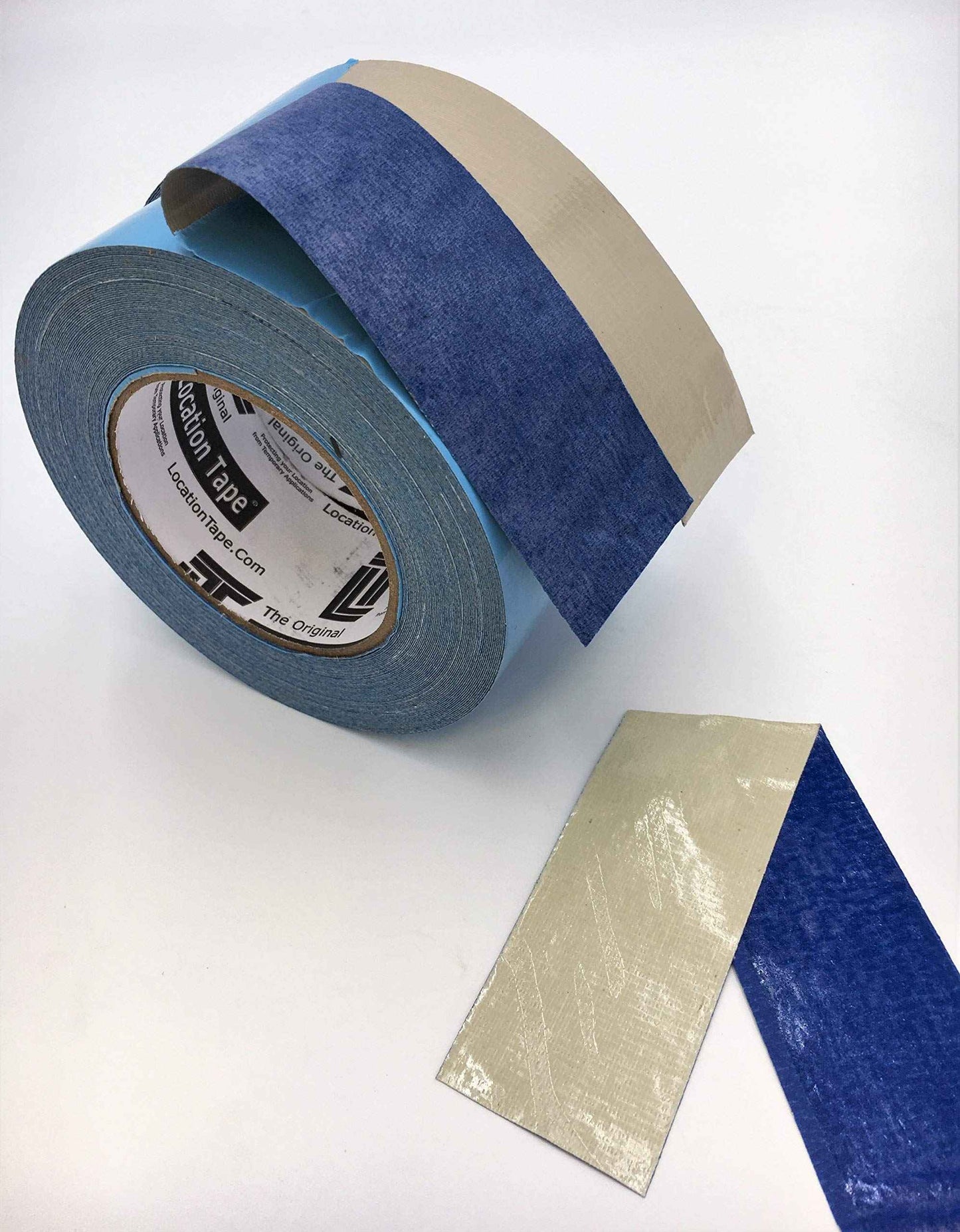 Great White Double Face Carpet LocationTape, Carpet, Painters Clean drape, flooring, Sheeting Tape, Hi-Tack, Low tack, Entertainment Floor, Blue painters tape,2" x 25yd, Made in USA