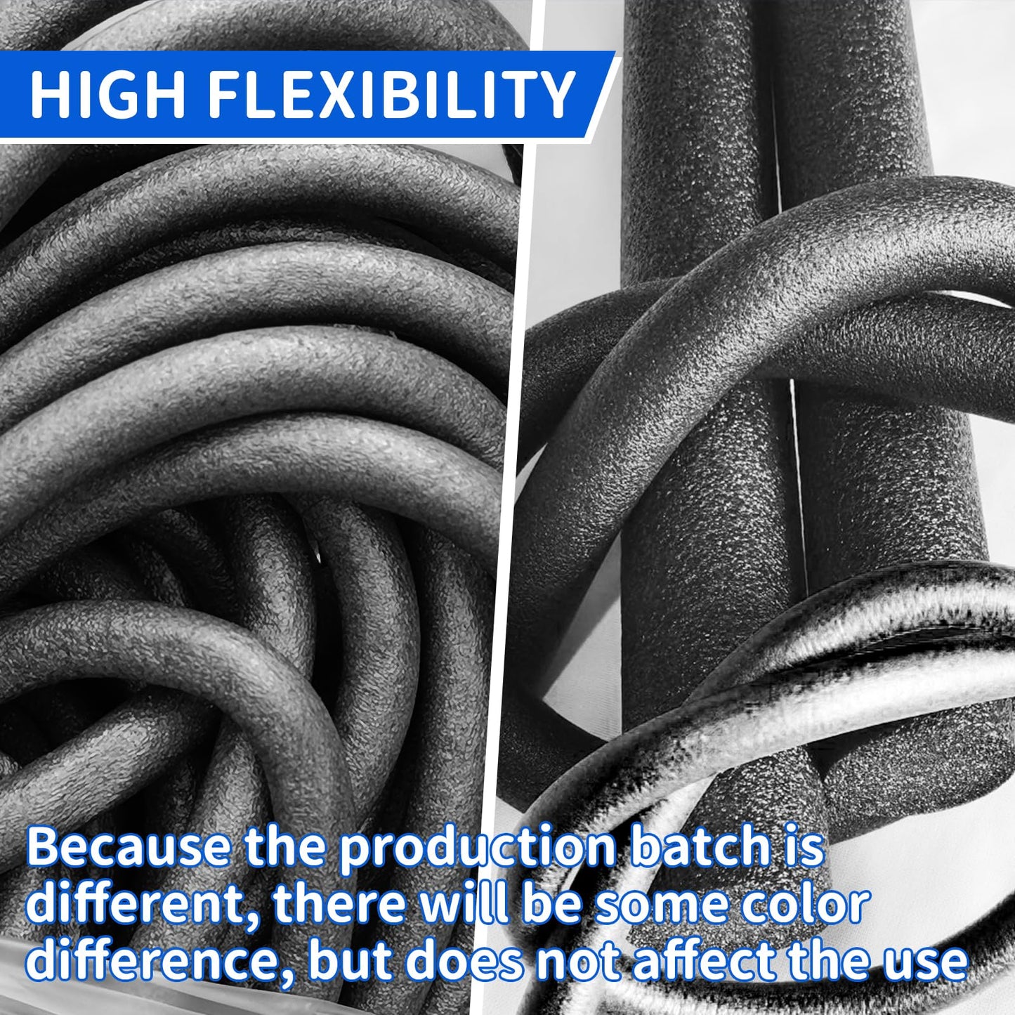 Foam Backer Rod for Gaps Concrete Crack Filler Joints Foam Gap Fillers Caulk Saver Backing Rod Concrete Filler Rope Joint Filler (1/2 Inches X 10 Feet)