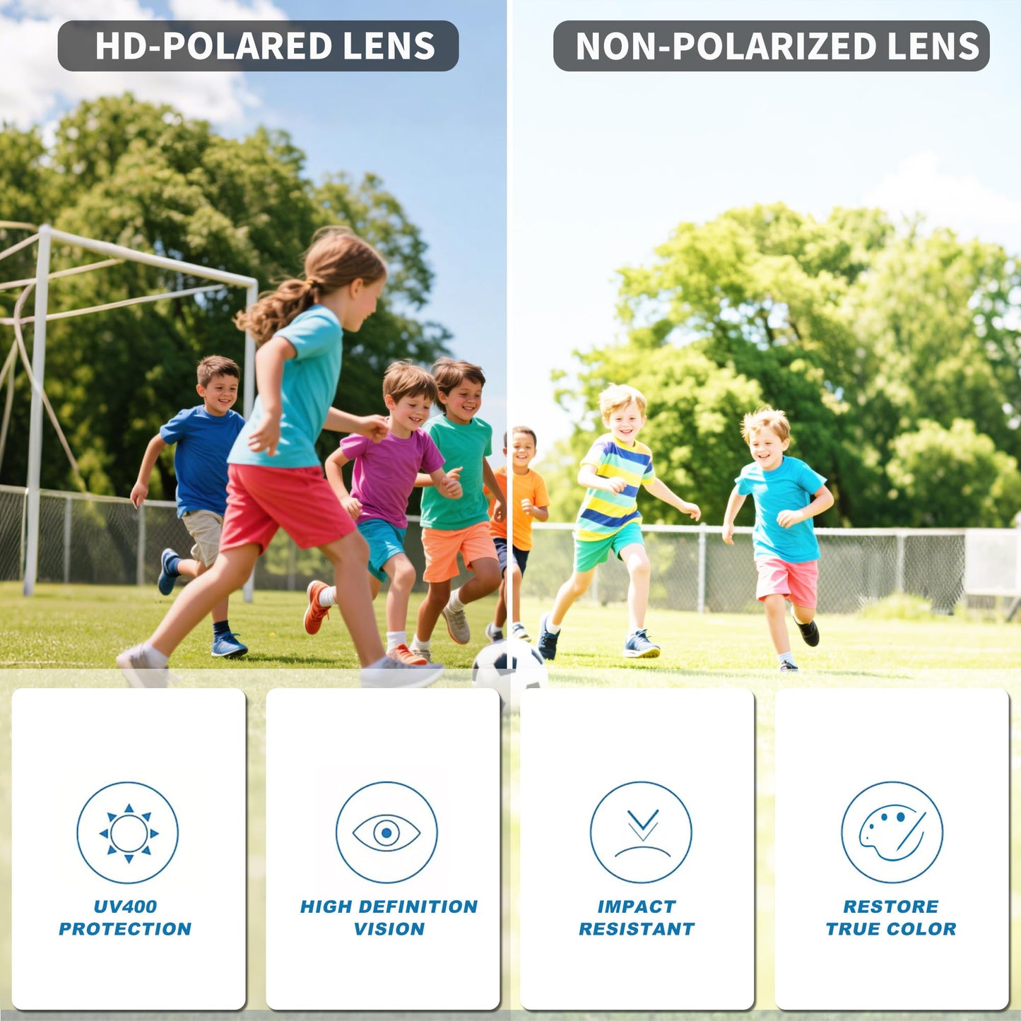 FEISEDY Polarized Kids Sunglasses Youth Sports Cycling Shades,UV400 Protection For Teens Baseball Tennis Sunglasses B0092