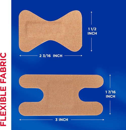 BAND-AID Brand Flexible Fabric Adhesive Bandages - Sterile Wound Care for Cuts & Burns | 6 Pack
