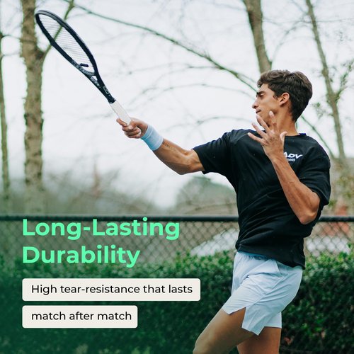 ADV Dry Tennis Overgrip Tape - 3, 12, 30, 60 Pack - FeltTac Tennis Racket Grip Tape - Ultra Absorbent Tennis Grip Tape - Comfort Tennis Racket Grips - Tennis Grips Overgrip (6-Pack White)
