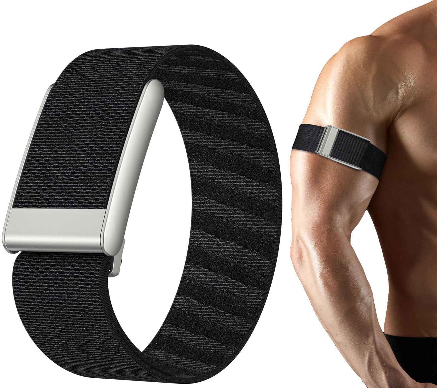 omee Nylon Sport Band Compatible with Whoop 5.0 Bicep Bands One, Peak and Life, Breathable Nylon Adjustable Waterproof Replacement Wristbands Straps for Whoop Bands 5.0 – Not Compatible with Gen 4