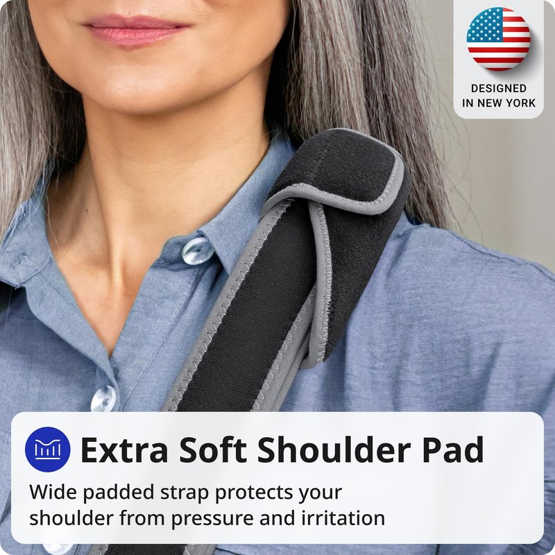 Arm Sling Shoulder Immobilizer for Men and Women - Shoulder Injury – Breathable Mesh with Thumb Loop, Padded Strap & Phone Pocket – Adjustable Support for Rotator Cuff, Dislocation, Fracture, Post-Surgery (Breathable Mesh, X-Large)